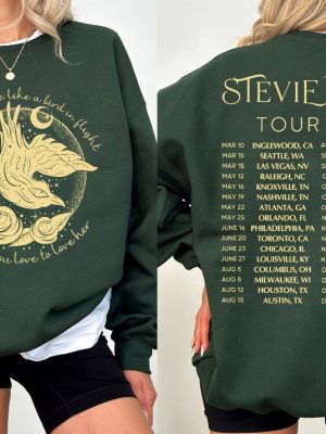 Stevie Nicks Tour 2023 Shirt Fleetwood Mac Band Tour 2023 Stevie Nicks Bird In Flight Rhiannon Stevien Nick 2023 Stevien Nick Tracklist Unique revetee 3