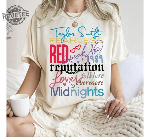 Taylor The Eras Tour 2023 Shirt Vintage Taylor Album Logo 2023 Shirt Swiftie Merch Vintage The Eras Tour 2023 Midnights Concert Fan Shirt Unique revetee 1