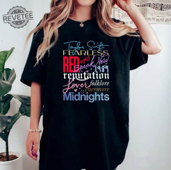 Taylor The Eras Tour 2023 Shirt Vintage Taylor Album Logo 2023 Shirt Swiftie Merch Vintage The Eras Tour 2023 Midnights Concert Fan Shirt Unique revetee 2