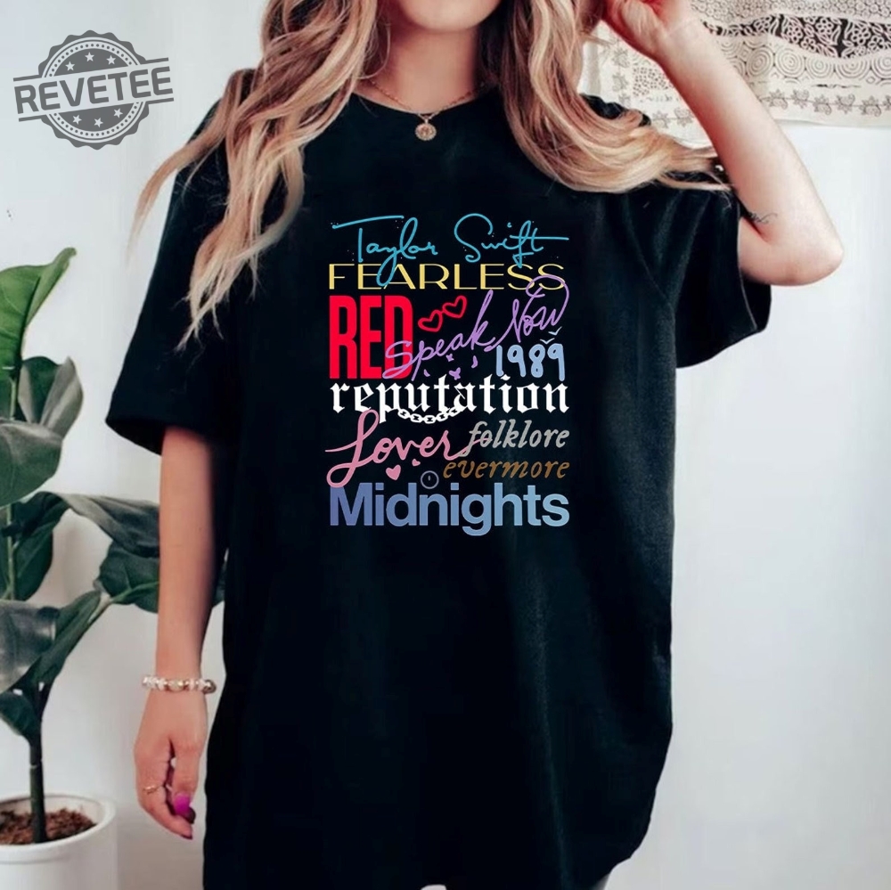 Taylor The Eras Tour 2023 Shirt Vintage Taylor Album Logo 2023 Shirt Swiftie Merch Vintage The Eras Tour 2023 Midnights Concert Fan Shirt unique