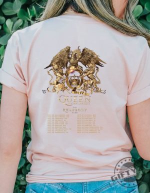 Queen Adam Lambert The Rhapsody Tour 2023 Shirt Queen Rock Band Tour 2023 Hoodie Queen Band Tshirt Adam Lambert Tour 2023 Sweatshirt Gold Letters Shirt giftyzy 5