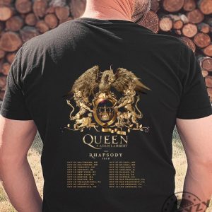Queen Adam Lambert The Rhapsody Tour 2023 Shirt Queen Rock Band Tour 2023 Hoodie Queen Band Tshirt Adam Lambert Tour 2023 Sweatshirt Gold Letters Shirt giftyzy 7