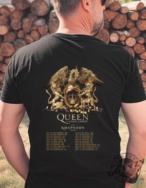 Queen Adam Lambert The Rhapsody Tour 2023 Shirt Queen Rock Band Tour 2023 Hoodie Queen Band Tshirt Adam Lambert Tour 2023 Sweatshirt Gold Letters Shirt giftyzy 7