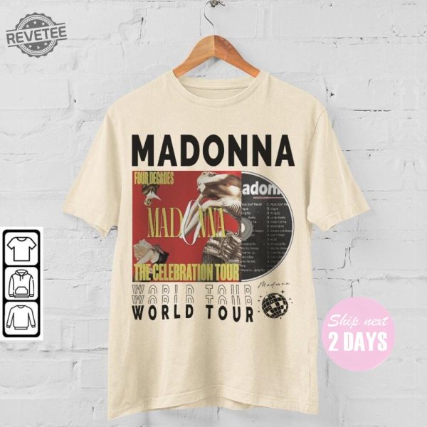 Madonna Music Shirt Sweatshirt Y2k Merch Vintage 90S Madonna The Celebration Tour 2023 Tickets Album Tee Hoodie Gift For Fan revetee 4