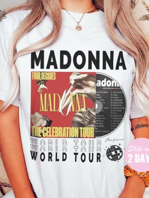 Madonna Music Shirt Sweatshirt Y2k Merch Vintage 90S Madonna The Celebration Tour 2023 Tickets Album Tee Hoodie Gift For Fan revetee 5