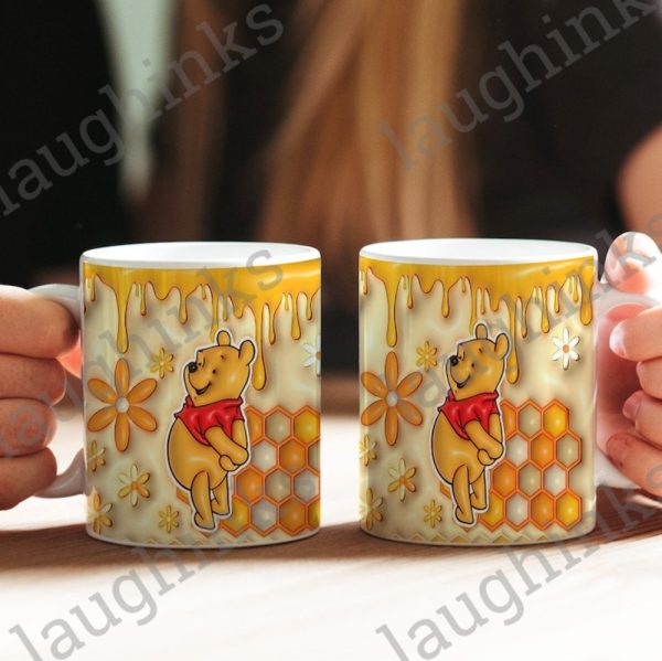 winnie the pooh coffee mug camping mug color changing mug travel mug disney bear coffee cups winnie the pooh blood and honey cartoon movie drinkware laughinks 1