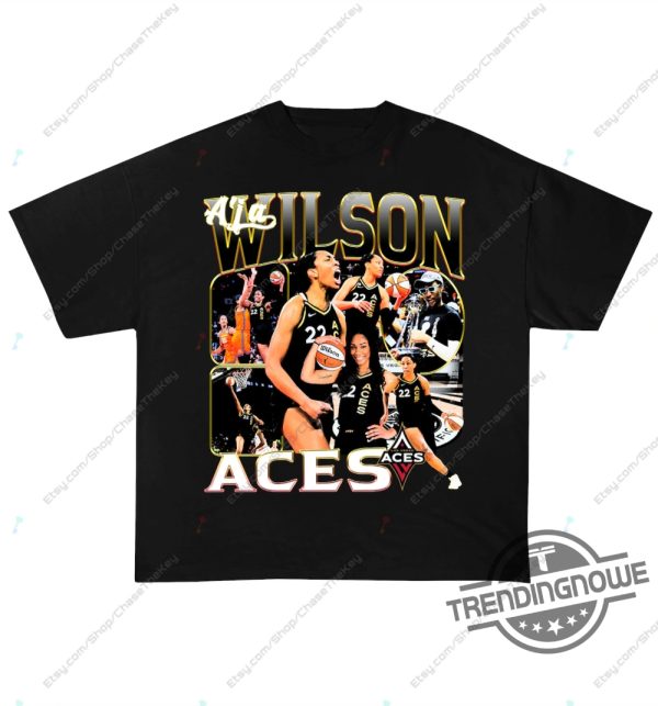 Las Vegas Aces Championship Shirt Aja Wilson T Shirt Las Vegas Aces Shirt WNBA Basketball Tee trendingnowe.com 1