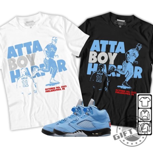 Atta Boy Harper Shirt Unisex To Match Sneaker Retro University Blue 5S Tee Aj 5 University Blue Tshirt Hoodie Sweatshirt Trending Shirt giftyzy 1