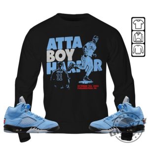 Atta Boy Harper Shirt Unisex To Match Sneaker Retro University Blue 5S Tee Aj 5 University Blue Tshirt Hoodie Sweatshirt Trending Shirt giftyzy 6