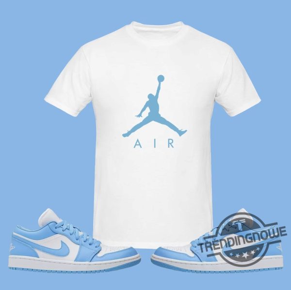 Air Jordan 1 Match Shirt Blue Jumpman Popular Designer Tee Shirt trendingnowe.com 1