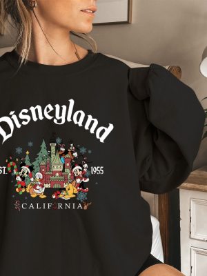 Retro Disneyland Christmas Sweatshirt Mickey Disneyland Christmas Hoodie Disneyland Sweatshirt Christmas Hoodie Christmas Tee Unique revetee 3