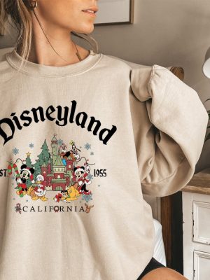 Retro Disneyland Christmas Sweatshirt Mickey Disneyland Christmas Hoodie Disneyland Sweatshirt Christmas Hoodie Christmas Tee Unique revetee 4