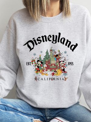 Retro Disneyland Christmas Sweatshirt Mickey Disneyland Christmas Hoodie Disneyland Sweatshirt Christmas Hoodie Christmas Tee Unique revetee 5