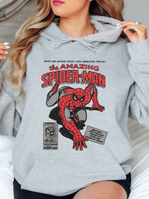 Unisex Vintage 90S Marvel The Amazing Spider Man Tee Retro Spiderman Comic Shirt Mcu Fans Gift Marvel Avengers Spiderman Unique revetee 3