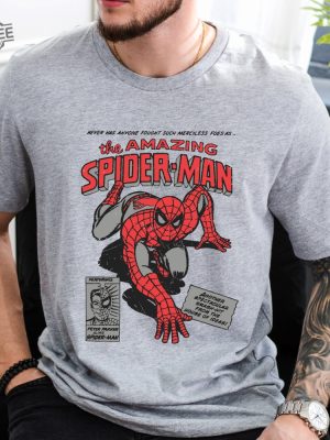 Unisex Vintage 90S Marvel The Amazing Spider Man Tee Retro Spiderman Comic Shirt Mcu Fans Gift Marvel Avengers Spiderman Unique revetee 4