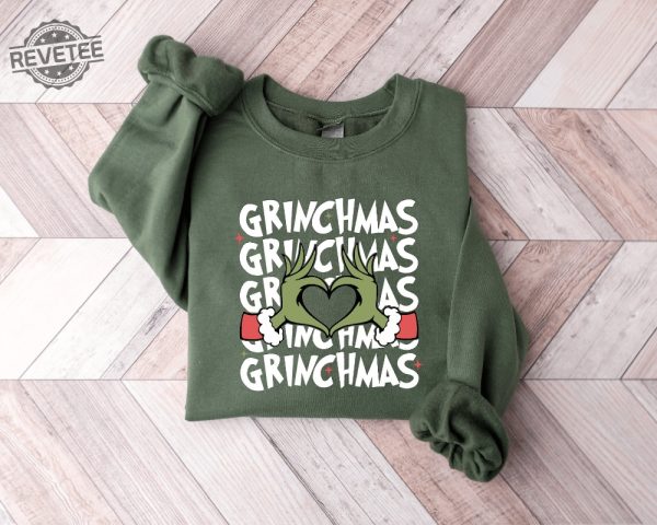 Grinch Christmas Sweatshirt Grinch Christmas Shirt Christmas Shirt Grinch Shirt Christmas Vibe Gift For All Grinch Sweatshirt Unique revetee 4