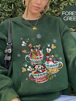 Mickeys Very Merry Christmas Party 2023 Sweatshirt Disney Family Christmas Sweatshirt Mickey Mouse Tea Cup Shirt Xmas Party Sweatshirt Unique revetee 7