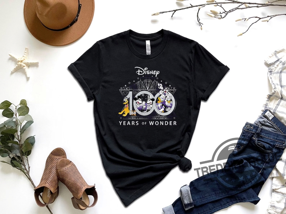 Disney 100 Years Of Wonder Shirt Disney 100th Anniversary Family Trip Shirt Disney World of Magic Castle Shirt Disney Mickey Tee trendingnowe.com 2