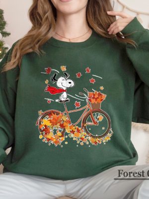 Fall Snoopy Sweatshirt Halloween Unisex Sweatshirt Snoopy Autumn Leaves Pumpkin Sweatshirt Dog Pumpkins Shirt Snoopy Thankgiving Shirt Unique revetee 2