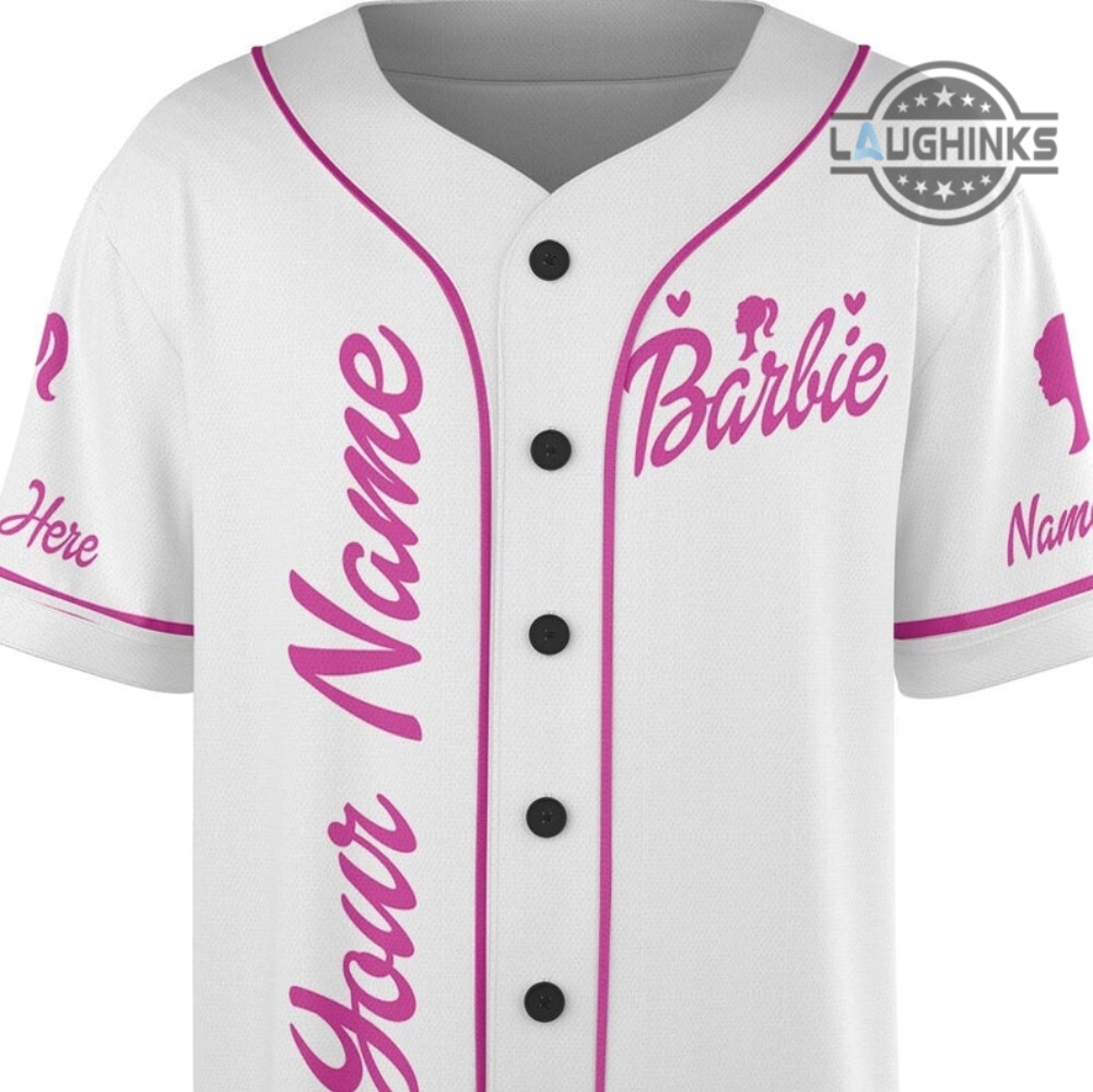 Barbie Costume All Over Printed Barbie Baseball Jersey Shirts Custom Name  Doll Jersey Personalized Come On Barbie Lets Go Party Barbenheimer Movie  2023 - Laughinks