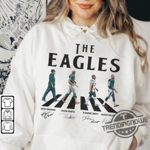 Eagles Walking Abbey Road Shirt The Eagles Shirt Nick Sirianni Jalen Hurts DAndre Swift Jason Kelce Shirt Philadelphia T Shirt trendingnowe.com 3