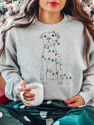 Christmas Dog Sweatshirt Dog Owner Christmas Gift Pitbull Christmas Shirt Pitbull Mom Gift Christmas Crewneck Holiday Sweater Xmas Tee Unique revetee 2