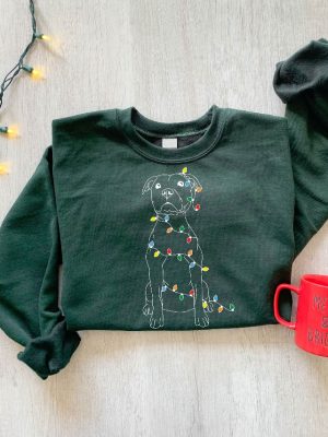 Christmas Dog Sweatshirt Dog Owner Christmas Gift Pitbull Christmas Shirt Pitbull Mom Gift Christmas Crewneck Holiday Sweater Xmas Tee Unique revetee 3