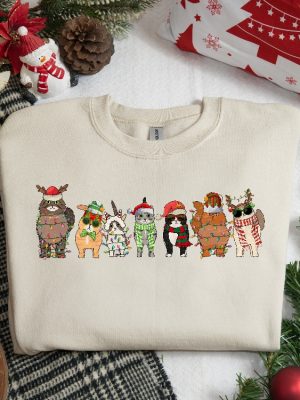 Cats Christmas Sweatshirt Meowy Christmas Shirt Cat Lovers Xmas Sweater Christmas Cat Owner Sweatshirt Christmas Gifts Cat Sweater Unique revetee 2