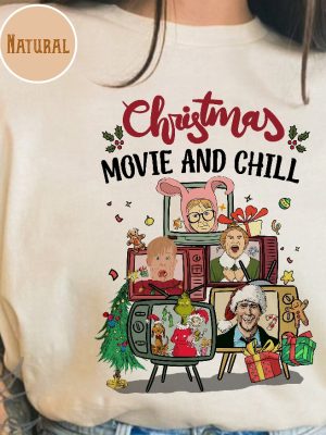 Vintage Christmas Movie And Chill Shirt Christmas Movie Cassette Sweatshirt Christmas Movie Character Shirt Vintage Movie Christmas Shirt Unique revetee 5