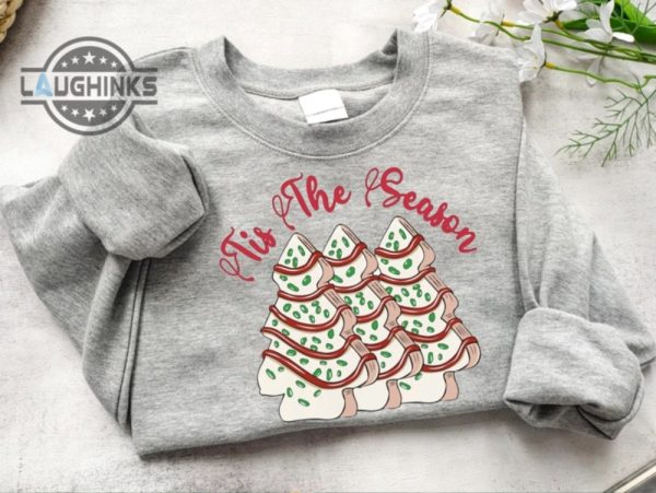 christmas tree cake shirt sweatshirt hoodie mens womens kids tis the season shirt little debbie holiday cake sweater xmas gift for family friends laughinks 2