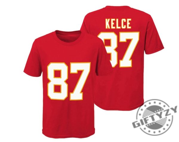 Travis Kelce Kansas City Shirt Jersey Tshirt Kelce Jersey Sweatshirt Unisex Trendy Hoodie Red Football Jersey Shirt giftyzy 1