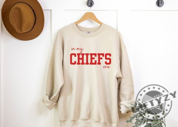 In My Chiefs Era Shirt Swiftie Tshirt Chief And Taylor Hoodie Gift For Swiftie Sweatshirt Travis Kelce Shirt giftyzy 1