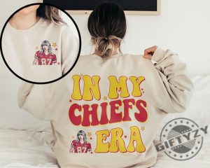 Retro In My Chiefs Era Shirt Vintage Travis Kelce Tshirt America Football Sweatshirt Football Fan Gifts Hoodie Travis Kelce The Eras Tour Shirt giftyzy 4 1