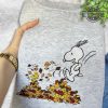 snoopy crewneck tshirt sweatshirt hoodie unisex embroidered the peanuts woodstock and snoopy shirts fall leaves halloween costume laughinks 1