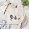 snoopy christmas t shirt sweatshirt hoodie embroidered peanuts woodstock and snoopy christmas ugly sweater charlie brown embroidery laughinks 1