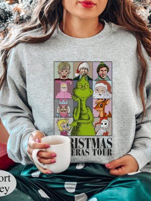 Christmas The Eras Tour Shirt Vintage 90S Christmas Movie Shirt Nightmare Before Christmas Shirt Christmas Family Shirt Merry Grinchmas Unique revetee 2