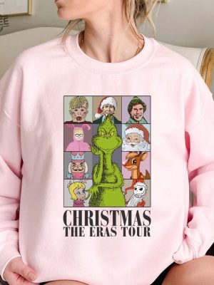 Christmas The Eras Tour Shirt Vintage 90S Christmas Movie Shirt Nightmare Before Christmas Shirt Christmas Family Shirt Merry Grinchmas Unique revetee 3