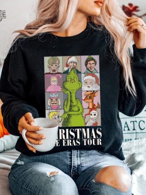 Christmas The Eras Tour Shirt Vintage 90S Christmas Movie Shirt Nightmare Before Christmas Shirt Christmas Family Shirt Merry Grinchmas Unique revetee 4