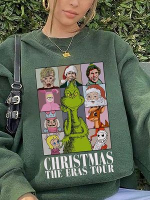 Christmas The Eras Tour Shirt Vintage 90S Christmas Movie Shirt Nightmare Before Christmas Shirt Christmas Family Shirt Merry Grinchmas Unique revetee 5