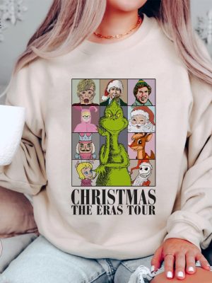 Christmas The Eras Tour Shirt Vintage 90S Christmas Movie Shirt Nightmare Before Christmas Shirt Christmas Family Shirt Merry Grinchmas Unique revetee 6