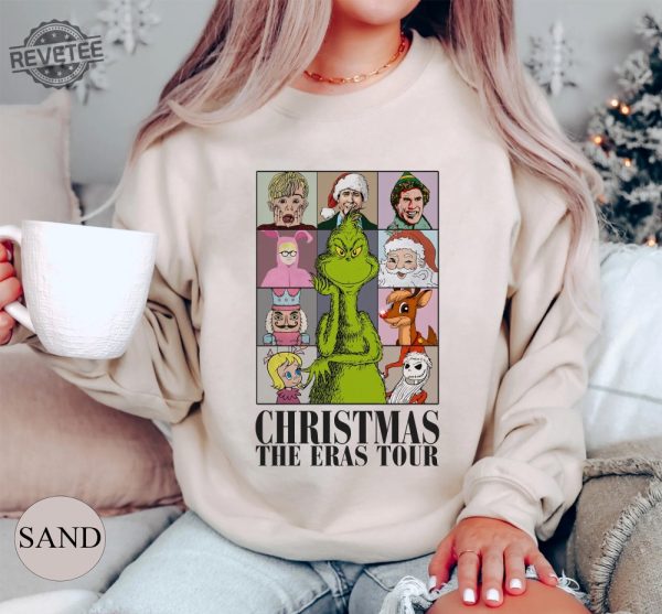 Christmas The Eras Tour Shirt Vintage 90S Christmas Movie Shirt Nightmare Before Christmas Shirt Christmas Family Shirt Merry Grinchmas Unique revetee 6