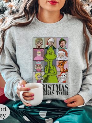 Christmas The Eras Tour Shirt Vintage 90S Christmas Movie Shirt Nightmare Before Christmas Shirt Christmas Family Shirt Merry Grinchmas Unique revetee 7