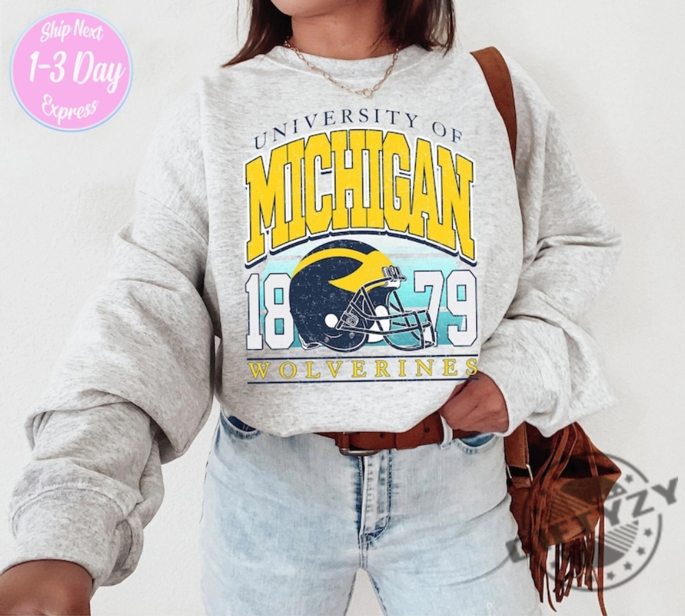 Limited Vintage Michigan Shirt Distressed Michigan Crewneck Sweatshirt Illinois Fan Hoodie Michigan Illinois Tshirt College Shirt