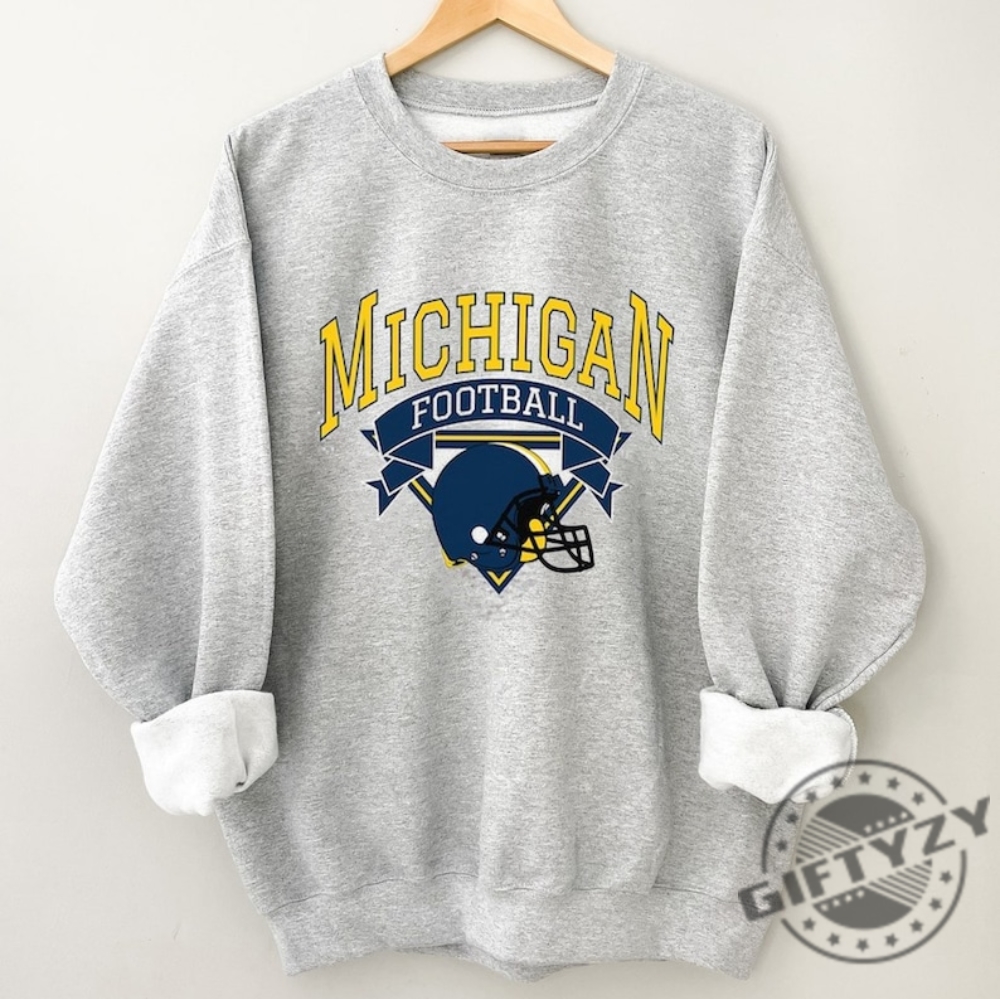 Vintage Michigan Shirt Michigan Football Crewneck Sweatshirt Retro Michigan Hoodie Michigan Varsity Tshirt Michigan State Shirt