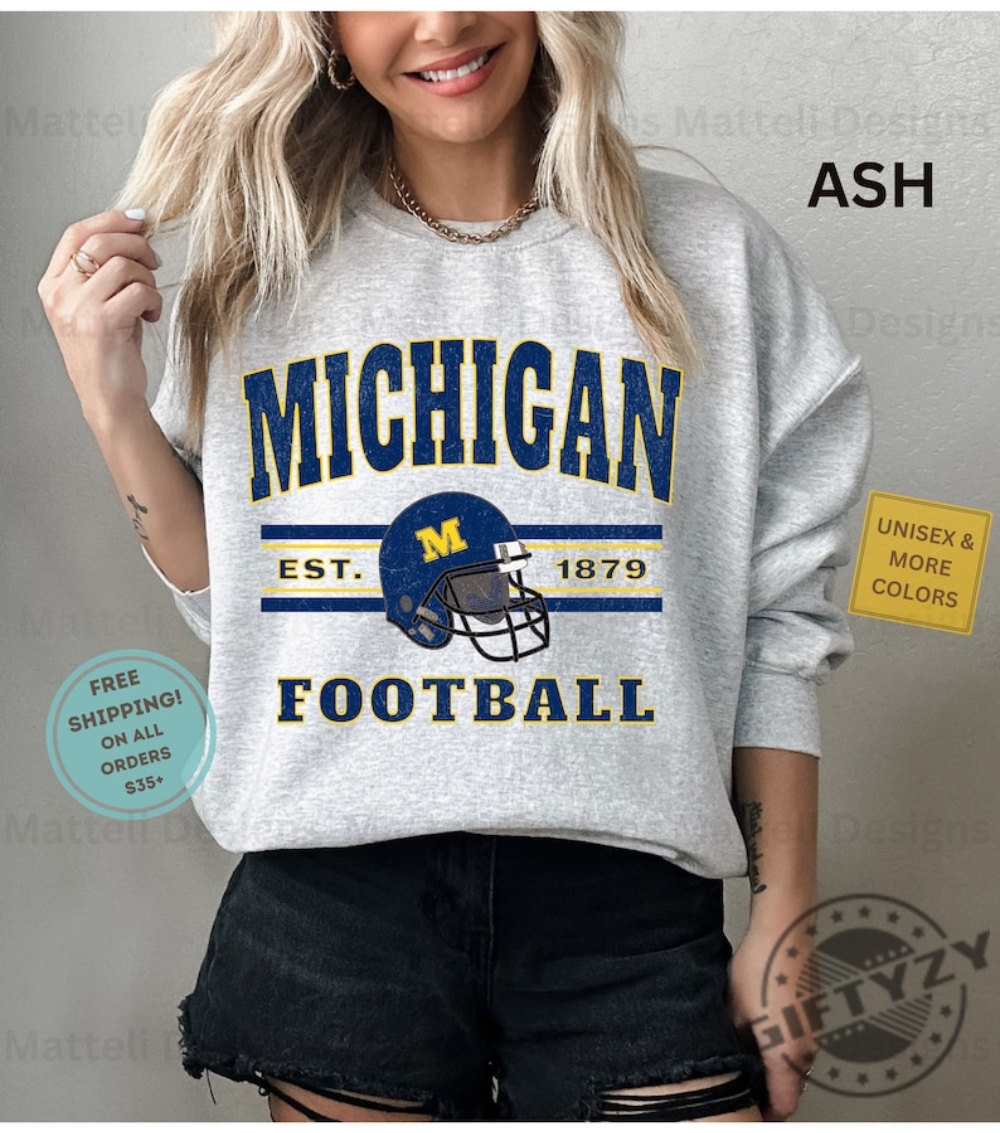 Michigan Wolverines Shirt Vintage Michigan Sweatshirt Michigan Hoodie Michigan Football Tshirt Michigan Shirt