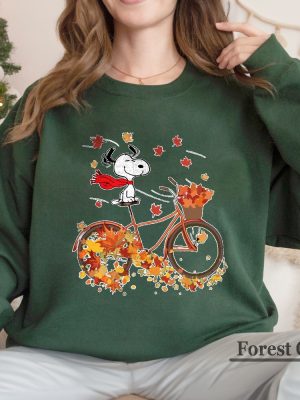 Fall Snoopy Sweatshirt Halloween Unisex Sweatshirt Snoopy Autumn Leaves Pumpkin Sweatshirt Dog Pumpkins Shirt Snoopy Thankgiving Shirt Unique revetee 2 1