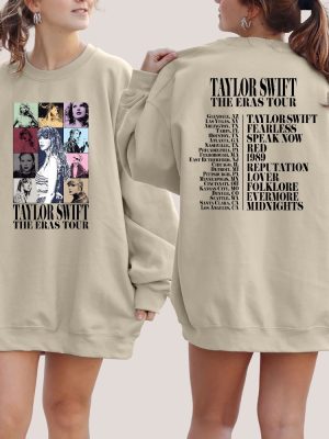 Taylor Swiftie Merch Sweatshirt Back And Front Sweatshirt Eras Tour Outfit Midnights Concert Shirt Eras Tour Shirt Taylor Sweatshirt Unique revetee 2