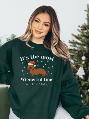 Weiner Dog Christmas Sweatshirt Christmas Dachshund Shirt Christmas Crewneck Dachshund Lover Gift Doxie Mom Gift Dachshund Dog Mom Gift Unique revetee 2