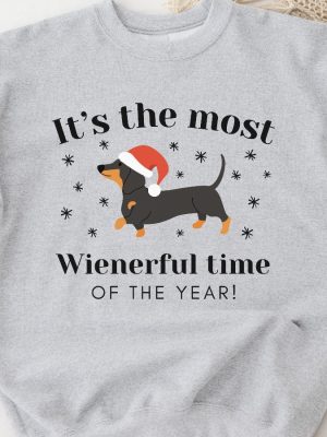 Weiner Dog Christmas Sweatshirt Christmas Dachshund Shirt Christmas Crewneck Dachshund Lover Gift Doxie Mom Gift Dachshund Dog Mom Gift Unique revetee 5