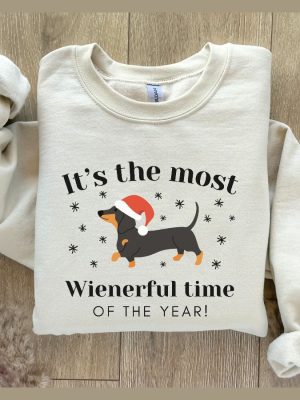 Weiner Dog Christmas Sweatshirt Christmas Dachshund Shirt Christmas Crewneck Dachshund Lover Gift Doxie Mom Gift Dachshund Dog Mom Gift Unique revetee 6